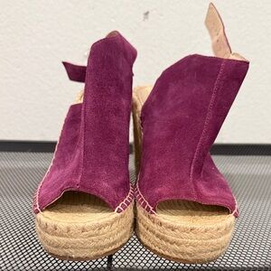 Kenneth Cole New York Purple Suede Espadrille Wedges